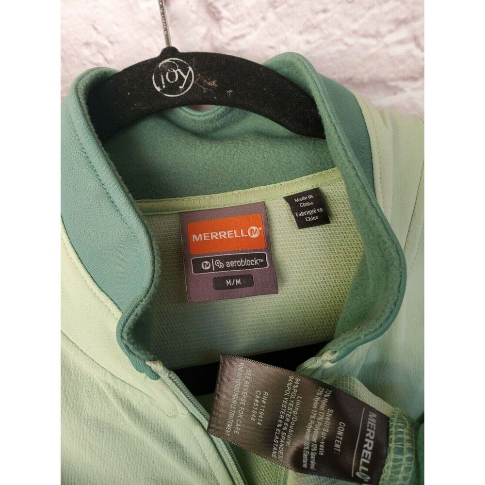 Merrell Jacket Medium Womens Green Aeroblock Zip … - image 6